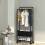 Living And Home Double Rod Compact Clothes Rack with Wheels and Laundry Basket 148cm 1