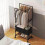 Living And Home Double Rod Compact Clothes Rack with Wheels and Laundry Basket 148cm 2