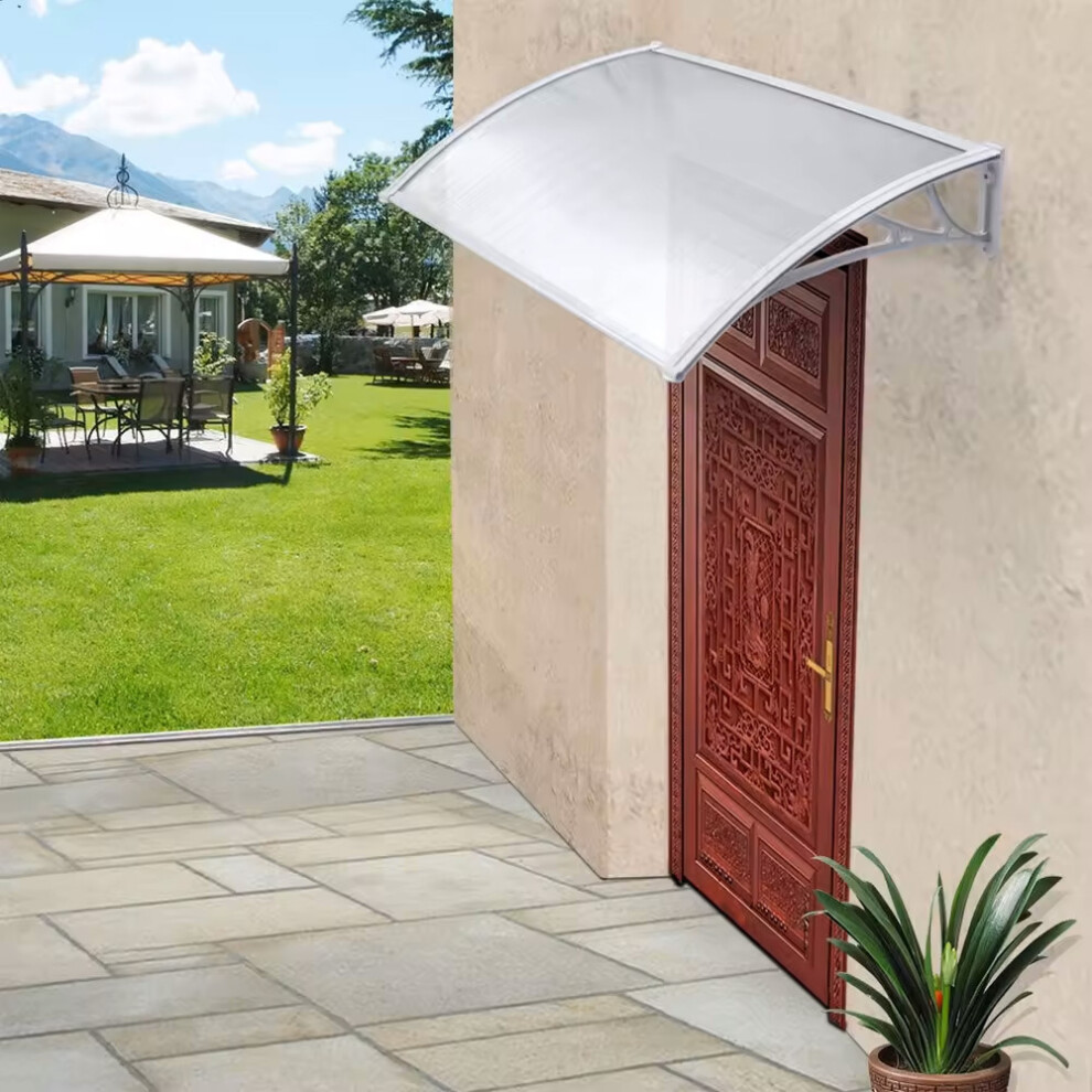 Photos - Other for Repair White Outdoor Front Door Canopy Awning Rain Shelter for Window, Porch and Door W 150 cm x D 100 cm x H 28 cm