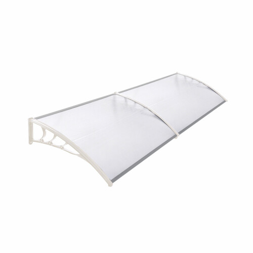 Window Awning Front Door Canopy Rain Shelter 190CM, White 2