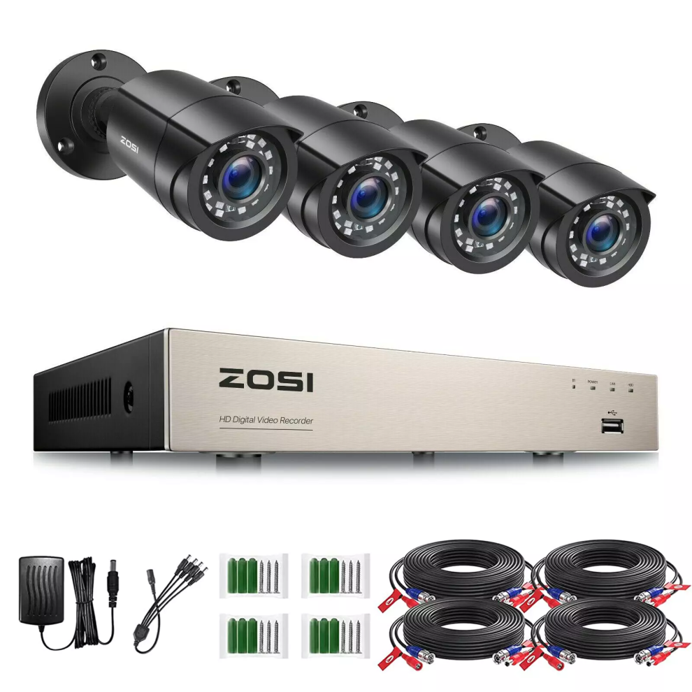 ZOSI 8CH 1080P DVR 3000TVL CCTV Camera Home Security System Outdoor HD