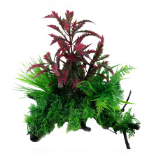 Swell Purple & Green Combination Bush Artifical Plant Aquarium Décor