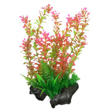 Swell Pink & Green Ludwigia Artificial Plant Aquarium Décor