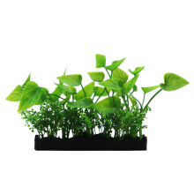 Swell Green Banyan Leaves Artificial Plant Tray Aquarium Décor