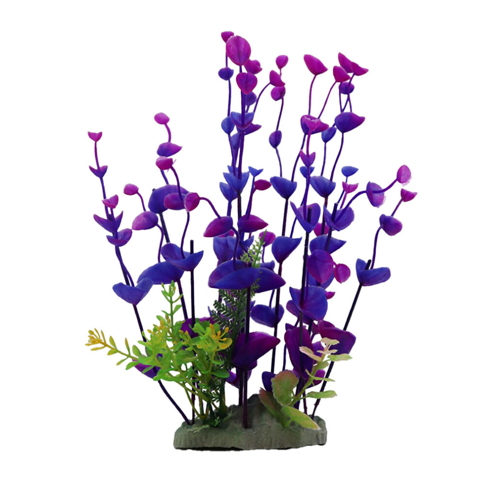 Swell Purple Nymphoides Artificial Plant Aquarium Décor