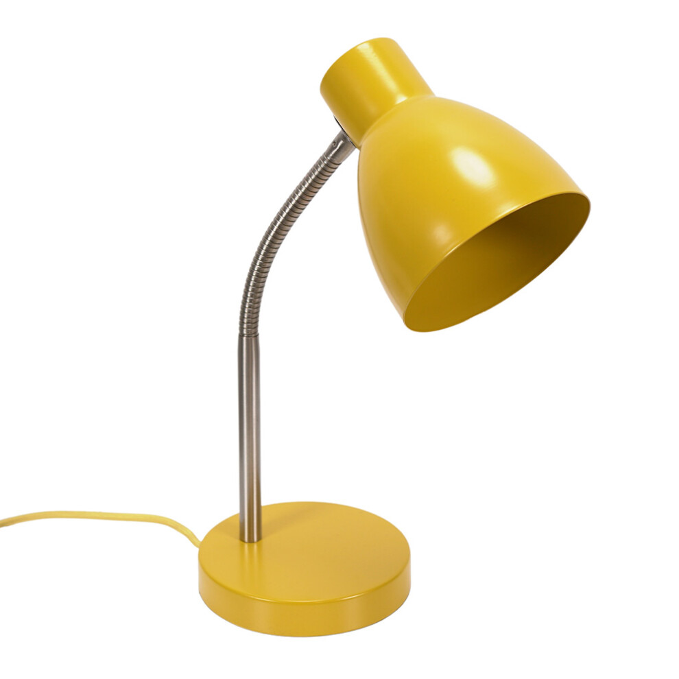 ValueLights Keela Mustard Adjustable Flexi Neck Desk Table Lamp