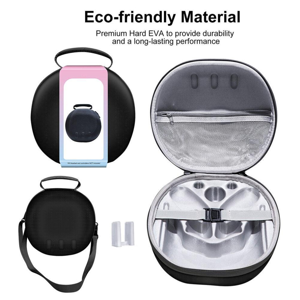 Carrying Bag Portable Organizer Bag Shockproof For Meta Quest3 Vr (Black) Black 9417278166252