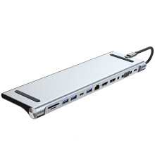 USB C Hub PD 100W USB 3.0/2.0 Ports Multiport Adapter for PC Laptop (12 in 1)