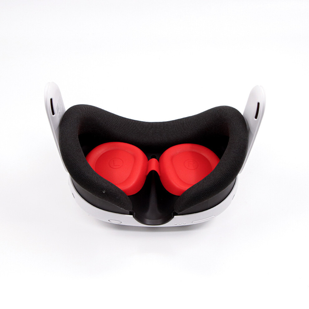 Silicone Vr Lens Protector For Meta Quest 3 (Red) Red 9417278168805