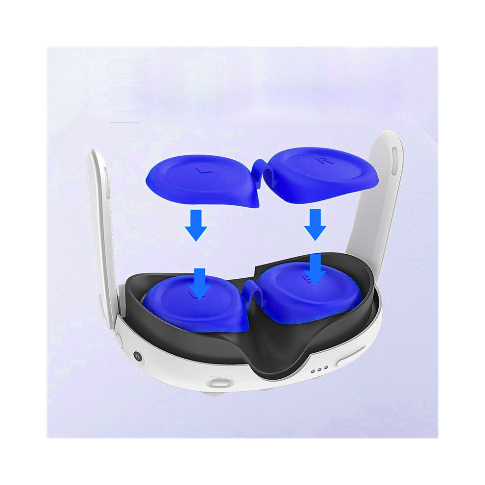 Silicone Vr Lens Protector For Meta Quest 3 ( Blue) Dark/Blue 9417278168799