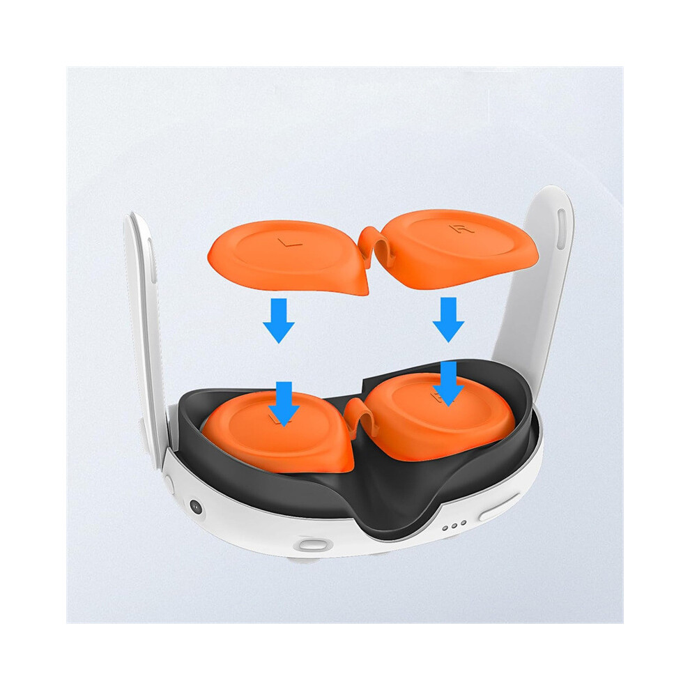 Silicone Vr Lens Protector For Meta Quest 3 (Orange) Orange 9417278168836