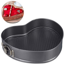 Heart Shaped 18 Non-Stick Loose Bottom Buckle Cake Mold