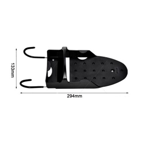 Iron Organizer,Storage with Heat Resistant Iron Holder and Hooks-Black 2