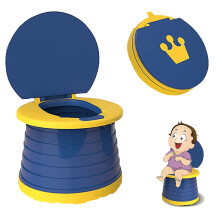 Children's Folding Toilet Portable Folding Toilet Seat Boys & Girls Foldable Potty Chair Seat,blue