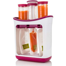 Squeeze station, squeeze maker including storage bags