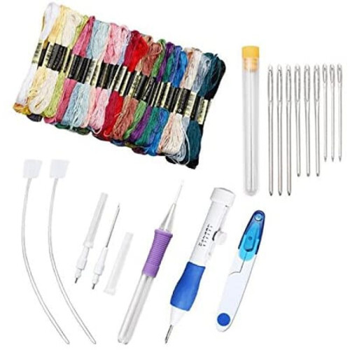 Magic DIY Embroidery Pen Knitting Sewing Tool Kit Punch Needle Set 2
