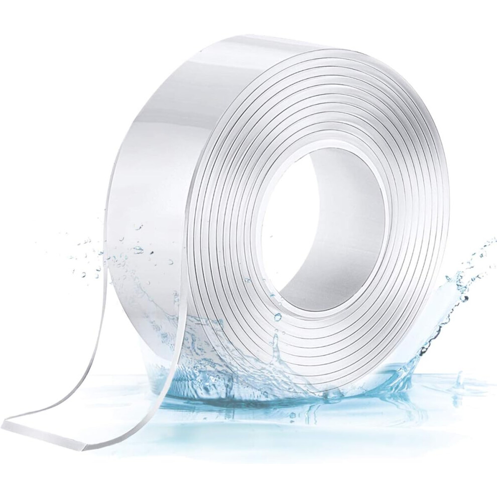 Nano Tape, Multifunctional Double-Sided Adhesive Tape Nano Traceless Transparent Double-Sided Gel Tape, 2Mm*3Cm*5M 9379360739440