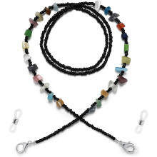 Glasses Chain Strap Holder Cord Fashion Glasses Retainer Crimmy Reading Glasses Necklace, Multicolor