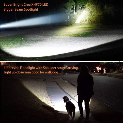 Ultra Powerful LED Flashlight USB Rechargeable Torch Light Super Bright High Long Range 1
