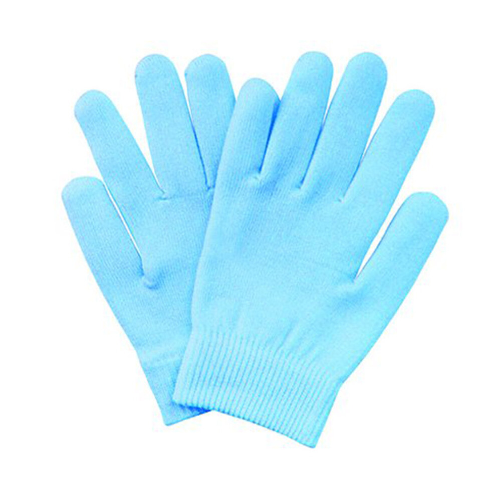 Yohou 1 Pairs Moisturizing Gloves Cotton Gloves Moisturizing Sleeping Gloves-Blue