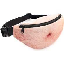 Christmas Gag Gifts, Beer Belly Dad Bag 3D Fake Beerbelly Bag for Parties