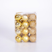 (Gold) 24Pcs 3cm Christmas Xmas Tree Balls Party Ornament Baubles Dec.
