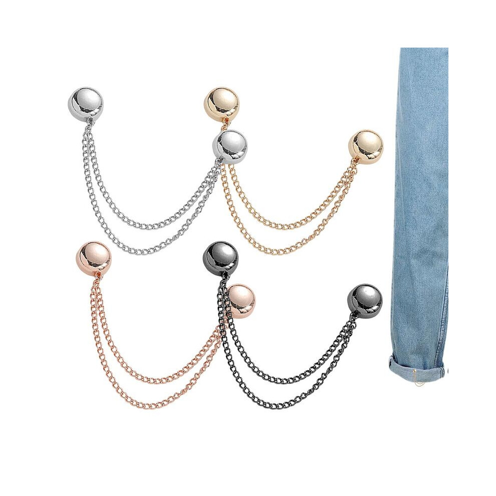 4Pcs/Set Magnetic Clothing Clips Detachable Nail Free Seam Free Leg Fixing Closure Buckle Magnet Brooch Boutonniere Pins 6132729304870