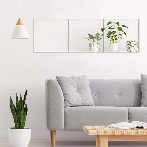 Living And Home (3pcs, 30*30cm) Acrylic Adhesive Wall Mirror Tiles 2