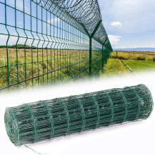 (0.9Mx25M) Chicken Wire Mesh Rabbit Animal Fence PVC Coated Steel Wire Mesh Fencing Netting Roll Garden Netting Fencing Hole Size 100x75mm Hexagonal Mesh