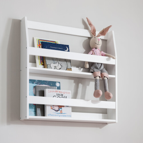 Noa and Nani Hakan Display 2 Shelf Bookcase Wall Mounted in Classic White