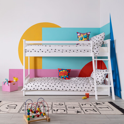 Noa and Nani Harri Bunk Bed Low Midsleeper in Classic White