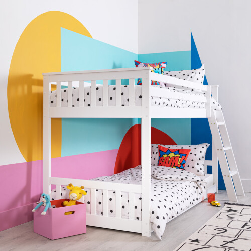 Noa and Nani Harri Bunk Bed Low Midsleeper in Classic White 1