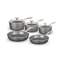 Tower Cerastone Pro 5 Piece Cookware Set, Non-Stick Coating & Riveted Steel Handles, 18/20/22cm Saucepans & 20/24cm Frying Pans T900209
