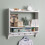 Noa and Nani Hege Double Shelf with Coat Hook in Classic White 1