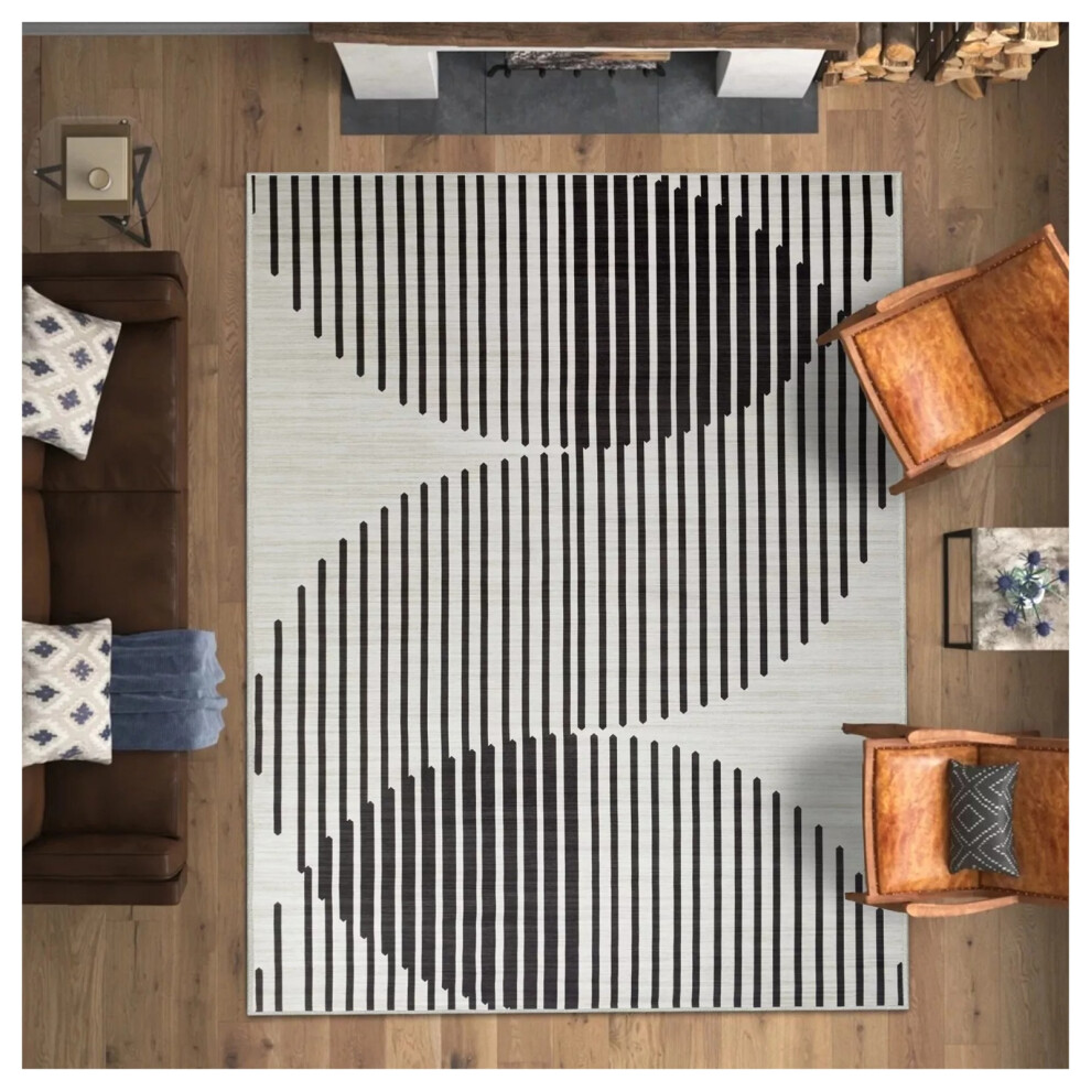 (120 x 170 cm (4ft x 5ft 5")- Small Area Carpet Rug) Non Slip Large Rugs Living Room Runner Door Mats