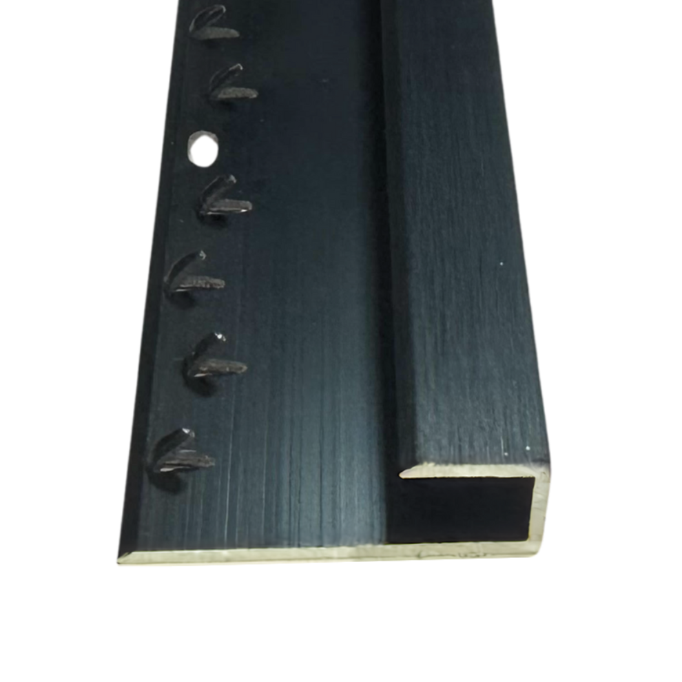 (3ft, Brushed Black) Prestige Square Edge Metal Door Bar Trim 3ft or 9ft