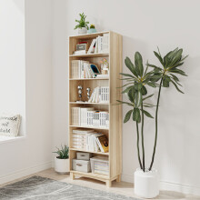 (6-tier, Oak) 5/6 Tier Bookcase Shelves Wooden Storage Display Unit Stand
