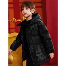 (Black, 8-9Years) Kids Boys Coats Parka Jacket Winter Outwear Wear