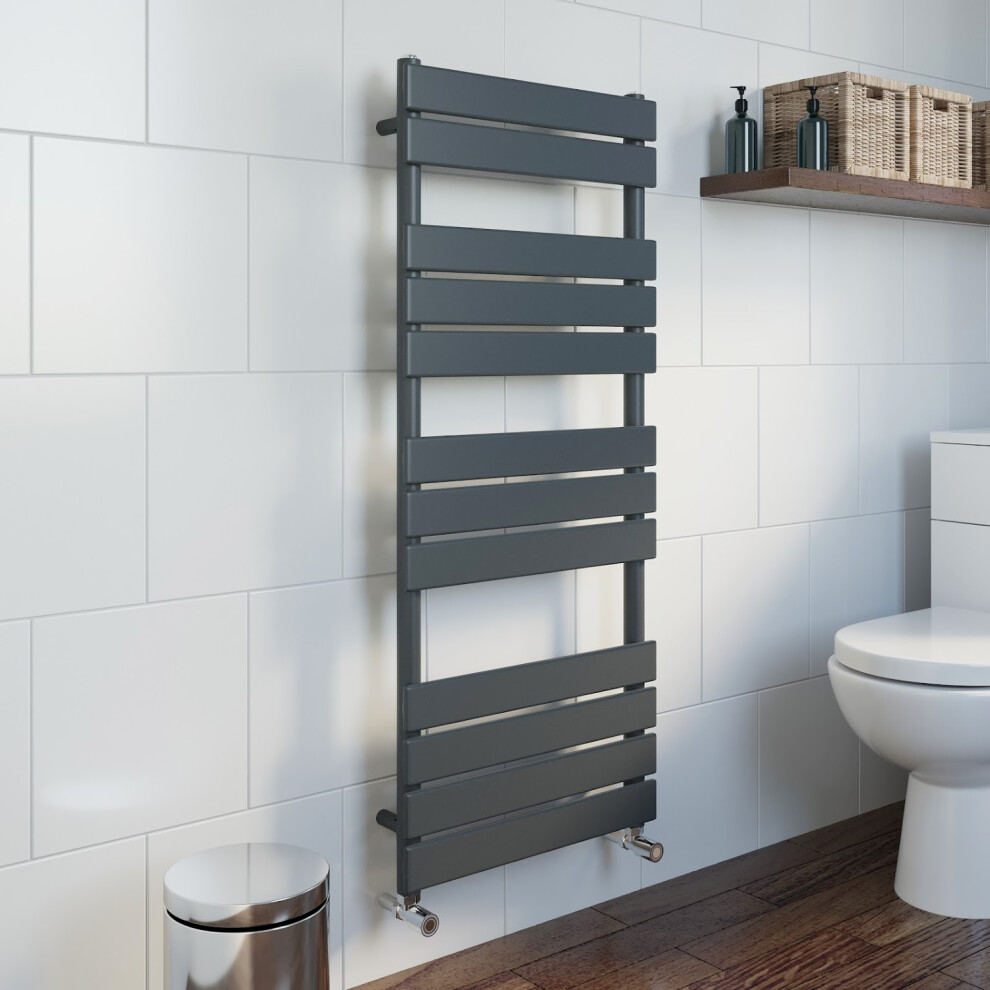 Heatsync (, 1200 X 500Mm) Bathroom Heated Towel Rail Radiators Central Heating Radiators Anthracite