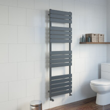 (Anthracite, 1600 x 500mm) Heatsync Bathroom Heated Towel Rail Radiators Central Heating Radiators