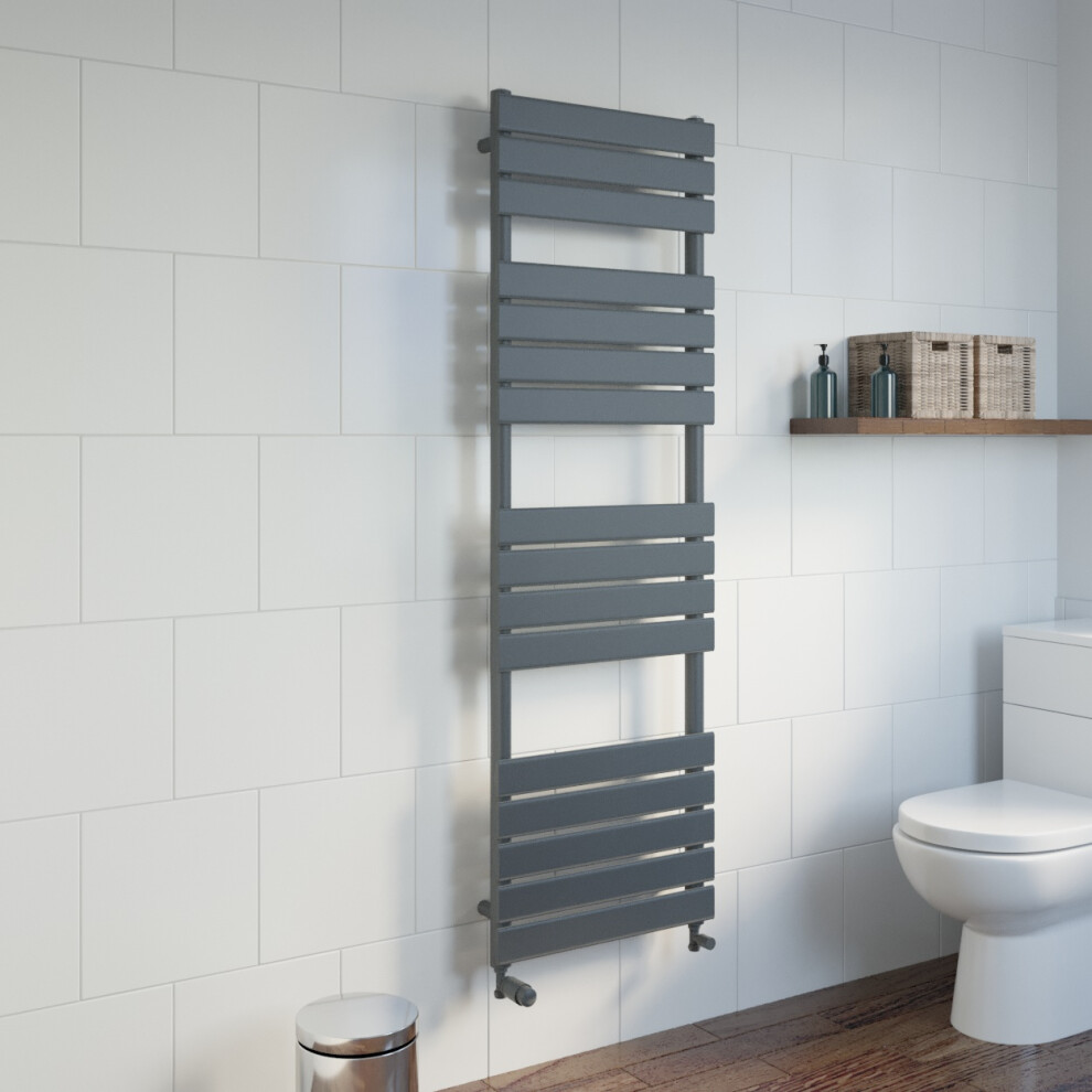 (Anthracite, 1600 X 500Mm) Heatsync Bathroom Heated Towel Rail Radiators Central Heating Radiators 5056806110745