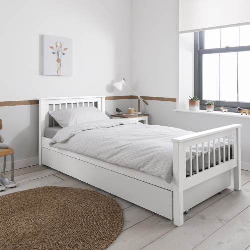Noa and Nani Hampshire Single Bed Frame in Classic White 2