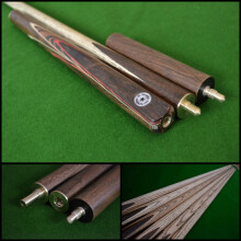 57" Handmade/Hand-Spliced Snooker Cue - Rosewood with Red Inlays