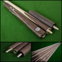 57" Handmade/Hand-Spliced Snooker Cue - Rosewood with Blue inlays