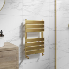(Brushed Brass, 650 x 400mm) Heatsync Bathroom Heated Towel Rail Radiators Central Heating Radiators