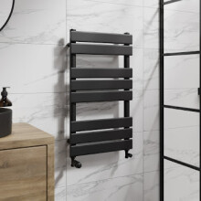 (Black, 800 x 450mm) Heatsync Bathroom Heated Towel Rail Radiators Central Heating Radiators