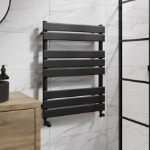 (Black, 800 x 600mm) Heatsync Bathroom Heated Towel Rail Radiators Central Heating Radiators