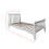 Noa and Nani Astrid Single Bed Sleigh Frame in Classic White 2