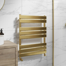 (Brushed Brass, 800 x 600mm) Heatsync Bathroom Heated Towel Rail Radiators Central Heating Radiators