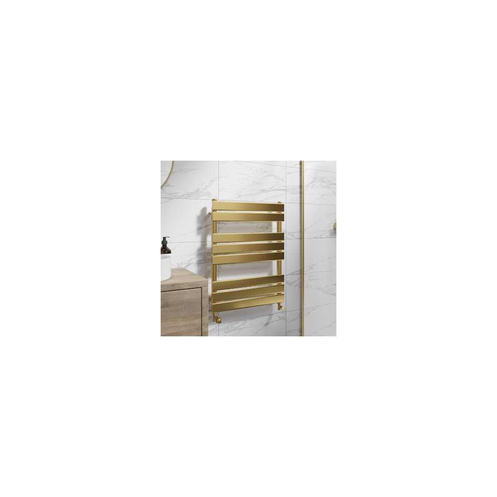 (Brushed Brass, 800 X 600Mm) Heatsync Bathroom Heated Towel Rail Radiators Central Heating Radiators 5056806110899